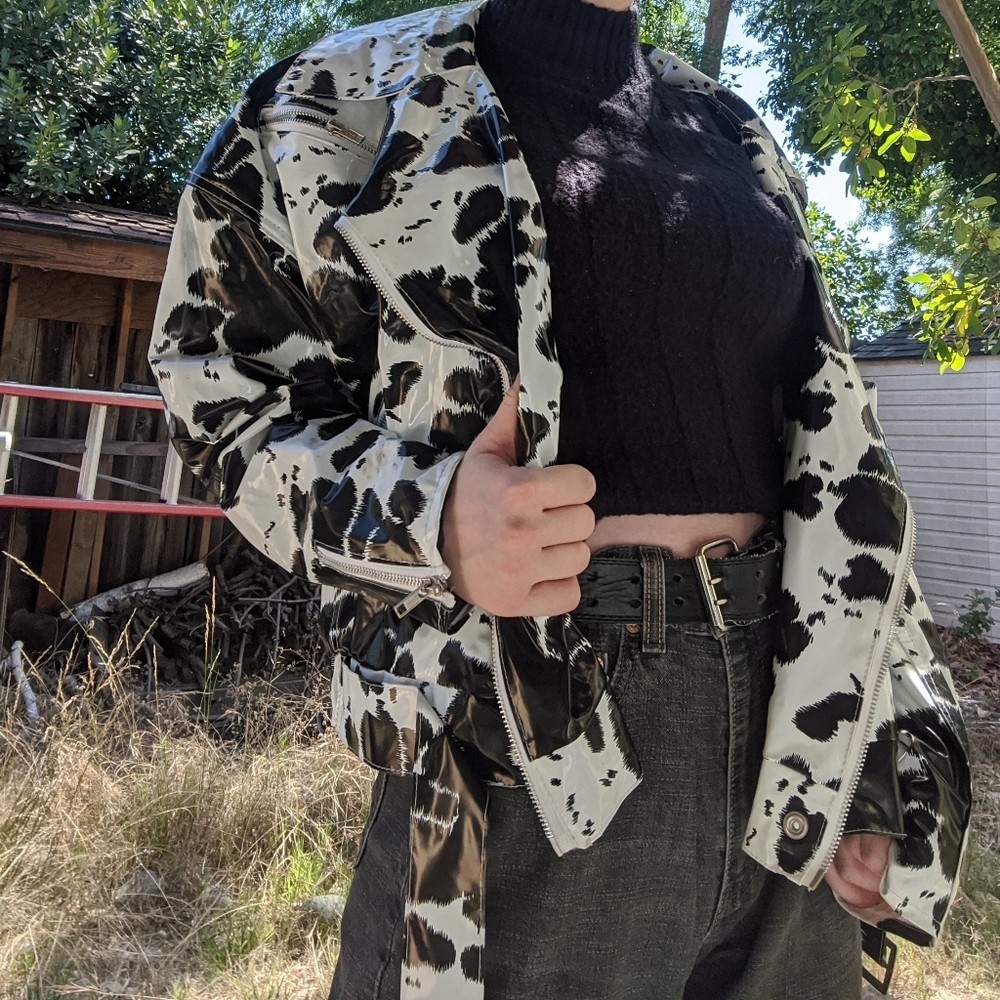 Kenn sporn for Wippette 80s cow print motor jacket